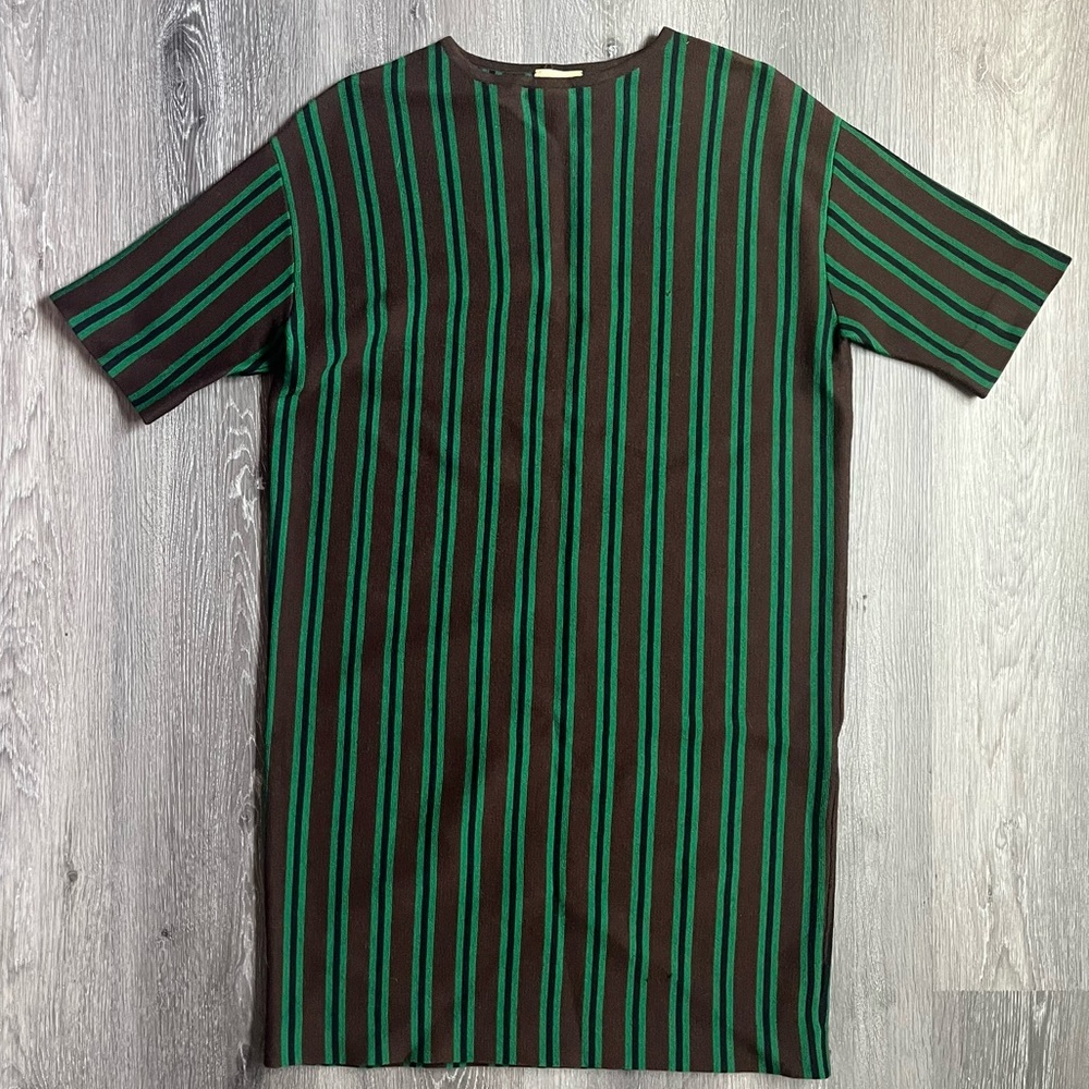 Dries Van Noten wool tshirt striped dress size XS